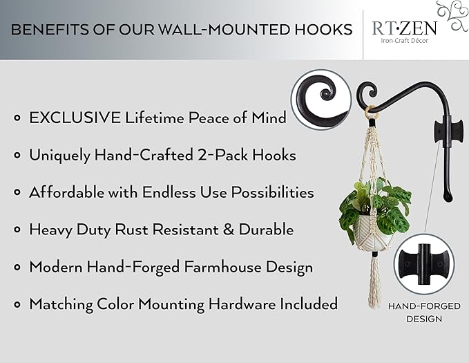 RTZEN Plant Hangers Indoor or Outdoor - Image 2