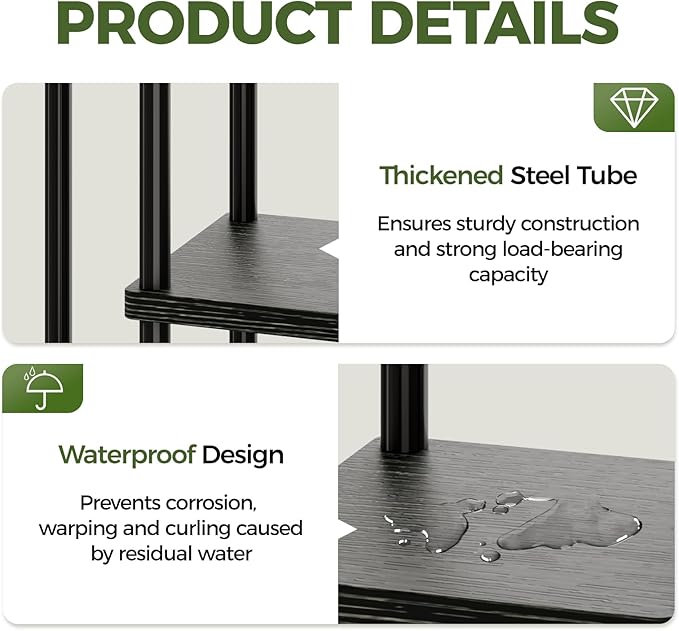 Bamworld Tall Plant Stand Indoor, 6 Tier Metal Plant Shelf - Image 5