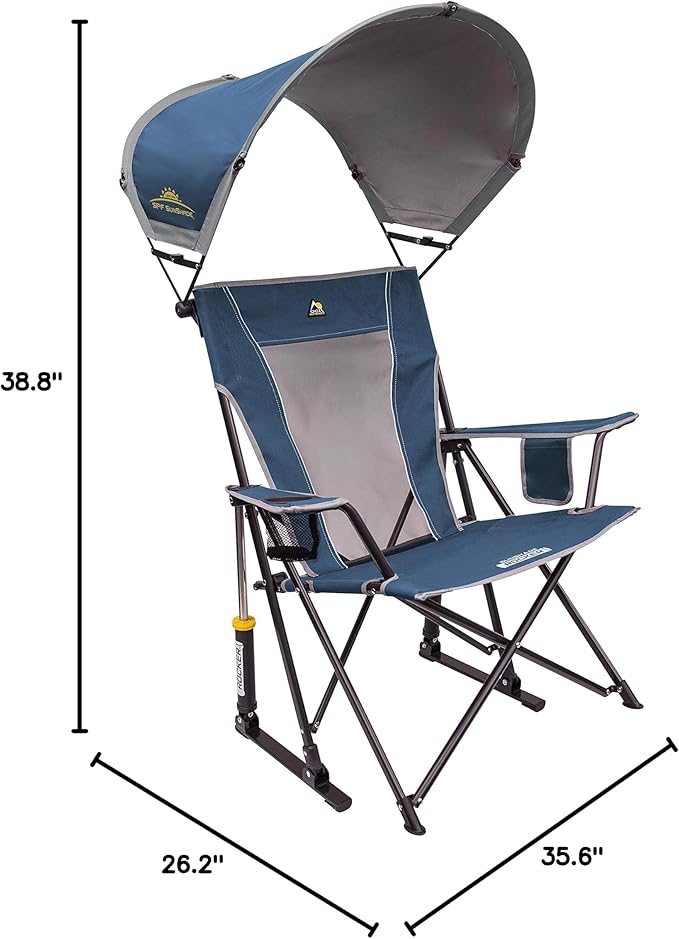 GCI Outdoor Sunshade Rocker Outdoor Rocking Chair - Image 3