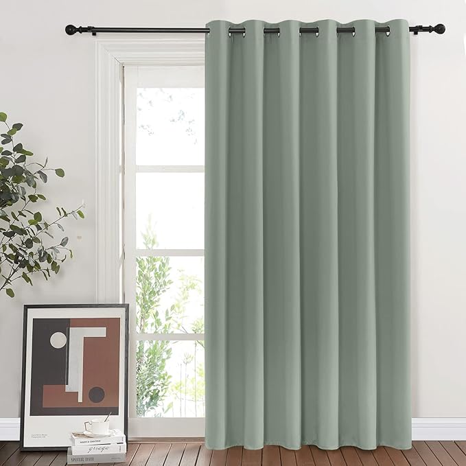 NICETOWN Sage Green Room Divider Curtains 84 inch Length, Grommet Thermal - Image 8