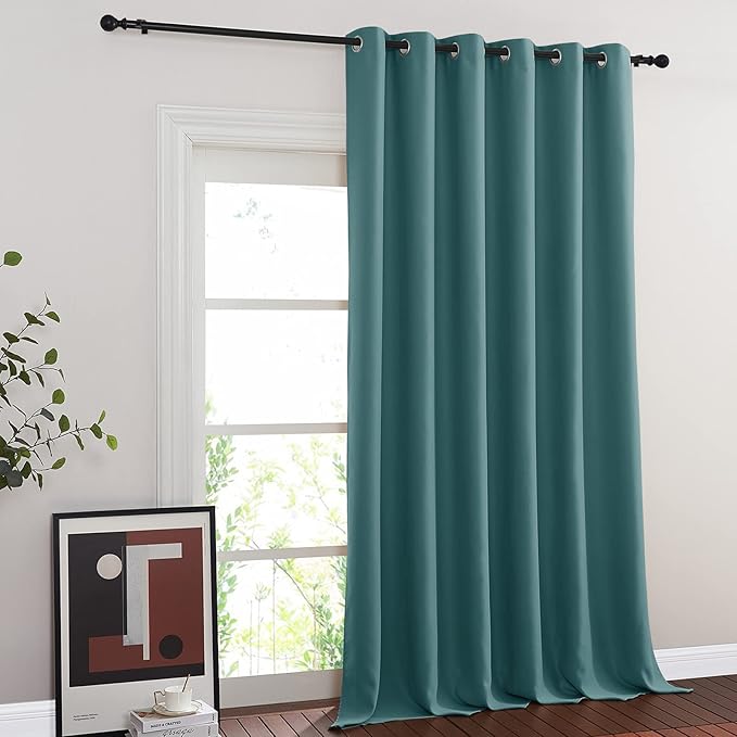 NICETOWN Room Divider Curtain 132 Inches Long, Wide Blackout Sliding Door - Image 8