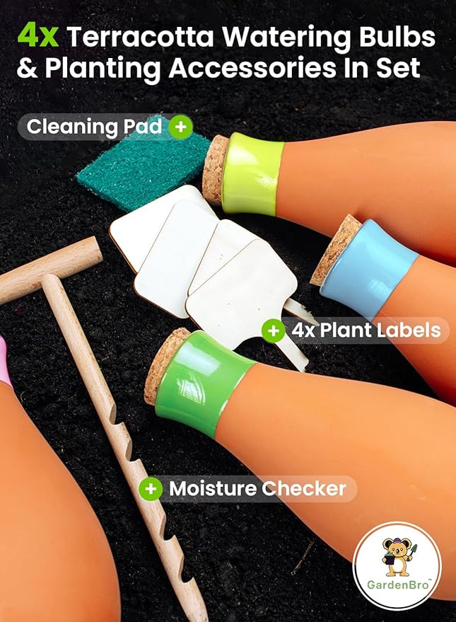 4 Pcs Ollas Terracotta Watering Pots Large - 14 Oz Self Watering Planter Insert - Image 3