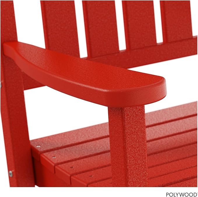 POLYWOOD® Presidential Rocking Chair in Sunset Red - Image 6
