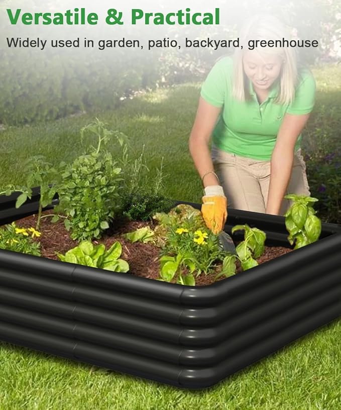 3.0x3.0x1.0ft Raised Garden Bed Kit, Rustproof PP Material Garden Box, Flower - Image 5
