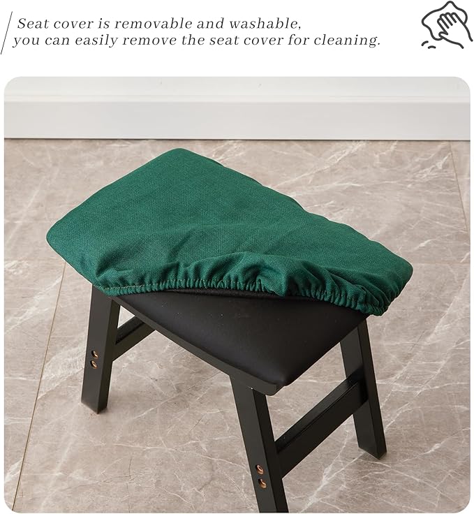 Foot Stool, Bamboo Small Sofa Foot Rest Under Desk, Extra Seating - Image 5