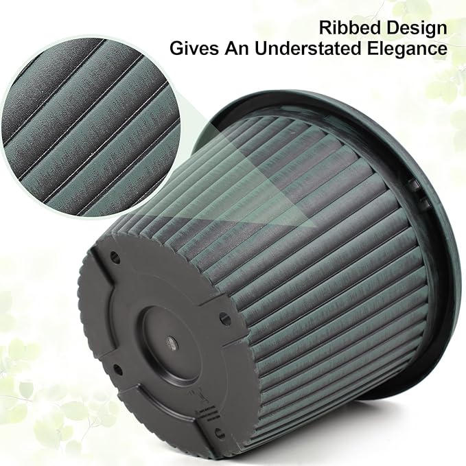 Large-Planter-Indoor-Outdoor Plant Pots, 12 inch 4 Pack Plastic Flower Pots - Image 3