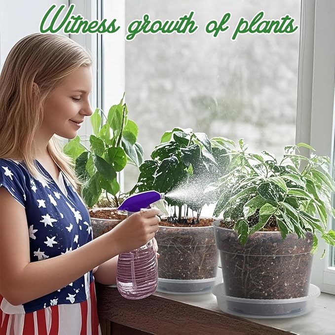 9 Pack 8/7/6 Inch Clear Nursery Pots - Image 6