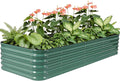 8×3×1.4FT Galvanized Raised Garden Bed Outdoor, Metal Raised Garden Bed Kit by TwentyNext