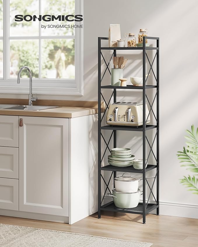 SONGMICS 5-Tier Metal Storage Rack, Shelving Unit - Image 2