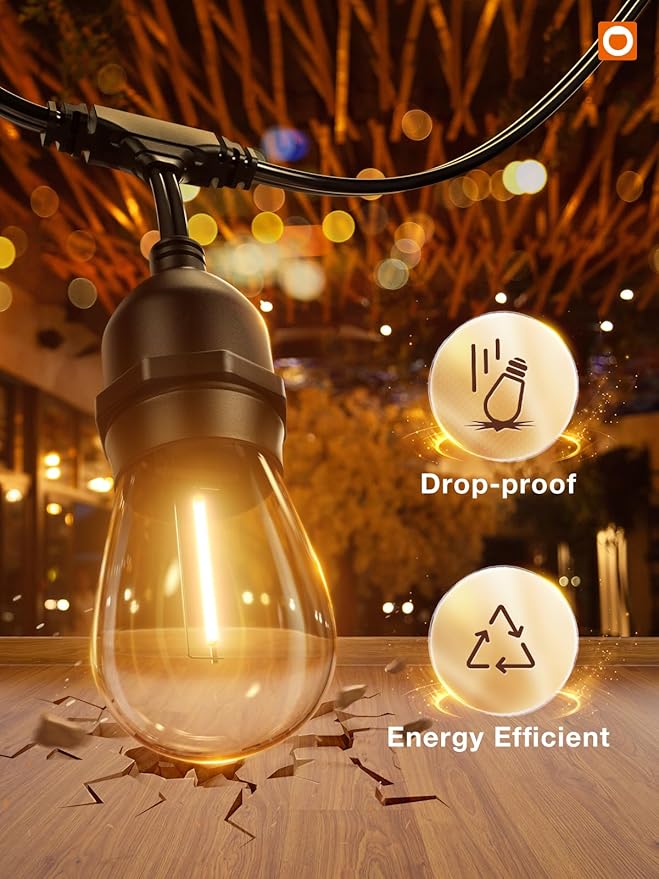 addlon 48FT LED Outdoor String Lights - Image 2