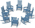KINGYES Oversized Outdoor Rocking Chair Set of 8, All-Weather Patio Rocking by KINGYES
