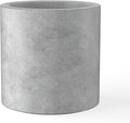Kante 15.7" Dia Round Concrete Planter, Modern Style Large Cylindrical Plant Pot by Kante