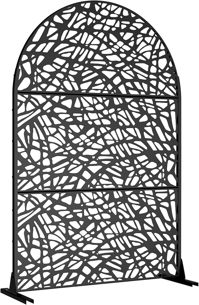 Casaphoria 72" H x 47" W Arched Metal Privacy Screen - Image 3
