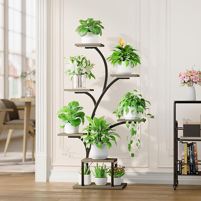 Plant Stand Indoor with Grow Lights, 7 Tiered Indoor Plant Shelf, Metal Plant - Image 5
