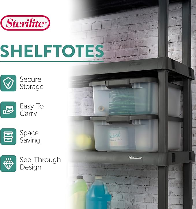 Sterilite 6-Pack ShelfTote, 25 Quart, and Office - Image 4