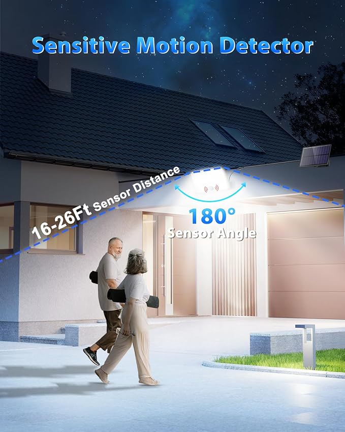 Solar Outdoor Lights, 172LED 3Modes Split Motion Sensor Lights - Image 6