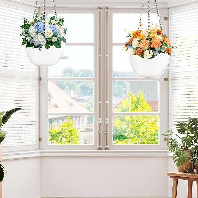 12 inch Hanging Planters for Indoor Plants, 2 Pack Self-Watering Hanging - Image 7