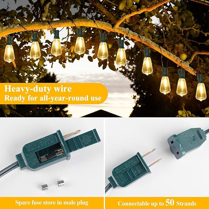 Brightever LED Outdoor String Lights 100FT - Image 4