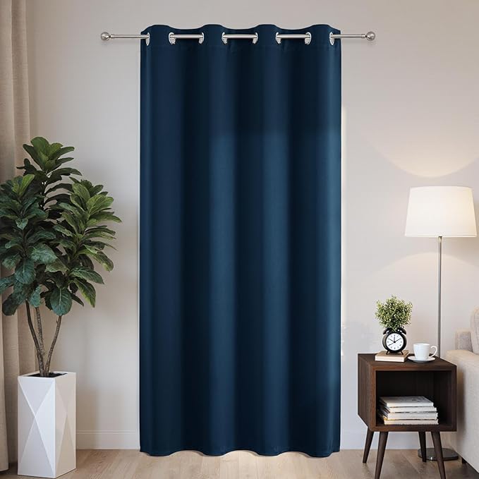 Joydeco Blackout Patio Sliding Door Curtains 72 Inches Long, Grommet Privacy by JOYDECO