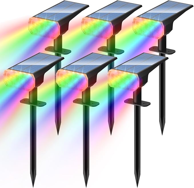 DINGLILIGHTING Solar Lights Outdoor Waterproof: IP65 Led Spot Light Decorations by DINGLILIGHTING