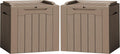 Flamaker 2 Pack Deck Box 31 Gallon Waterproof Resin Storage Box by Flamaker