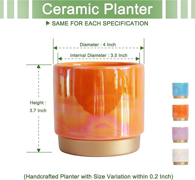 Gepege Succulent Pots for Plants, Succulent Planter - Image 2