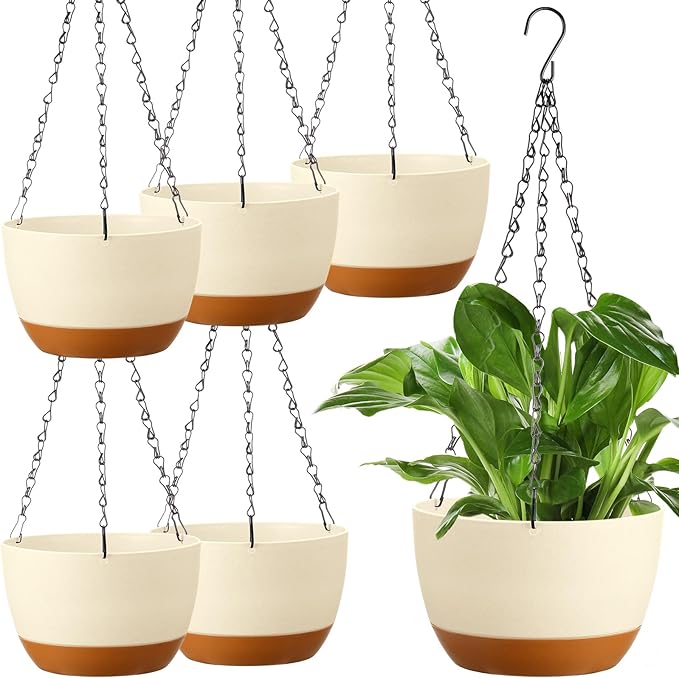 Mumufy 6 Pcs 8 Inch Hanging Planters by Mumufy