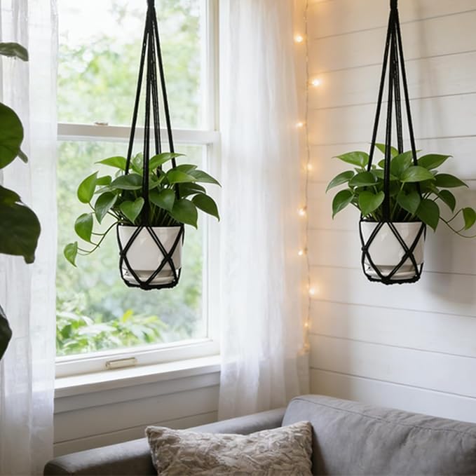 YIBOT Macrame Plant Hanger Indoor Set of 2 - Image 5