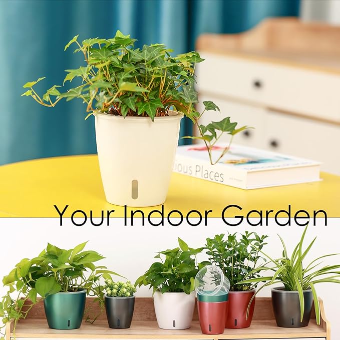 Self Watering Pots for Indoor Plants, Small African Violet Pots - Image 8