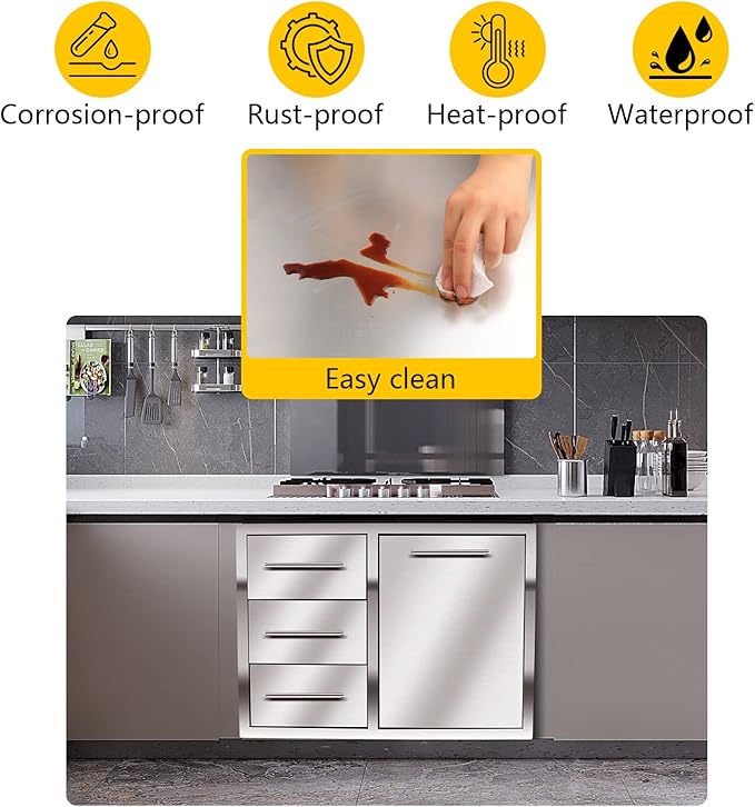 Outdoor Kitchen Drawer Combo, BBQ Access Trash Drawer Combo - Image 4
