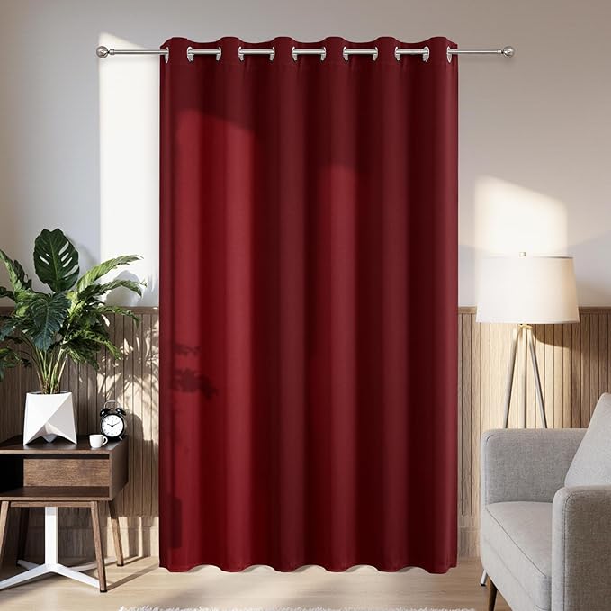Joydeco Blackout Patio Sliding Door Curtains 108 Inches Long, Grommet Privacy by JOYDECO