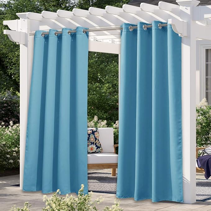 NICETOWN Outdoor Curtain for Patio Waterproof, Energy Saving Thermal Insulated by NICETOWN