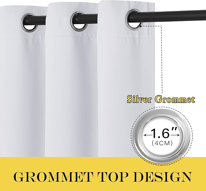 NICETOWN Room Divider Curtain, Sliding Door Curtain, Wide Width Thermal Drapes - Image 2