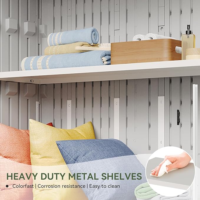 Aoxun White Resin Outdoor Storage Shed - Image 4