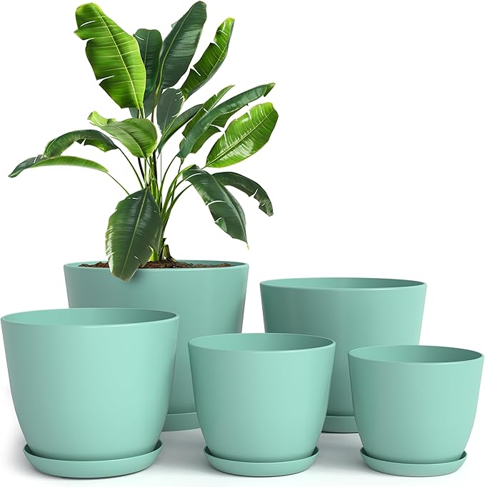 Utopia Home - Plant Pots Indoor - 7/6.6/6/5.3/4.8 Inches Flower Pots by UTOPIAHOME