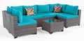 Kullavik 7 Pieces Outdoor Patio Furniture Set PE Wicker Rattan Sectional Sofa by KULLAVIK