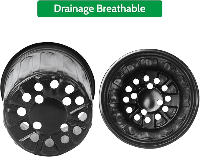 JERIA 50-Pack 1 Gallon Flexible Plant Nursery Pots - Image 5