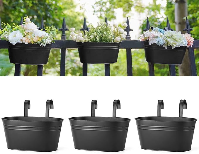 Dahey 10.5 Inch Metal Iron Hanging Flower Pots by Dahey