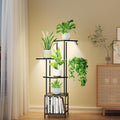 Plant Stand Indoor with Grow Light, 5-Tiered Tall Plant Stand Indoor, Metal by Homsorout