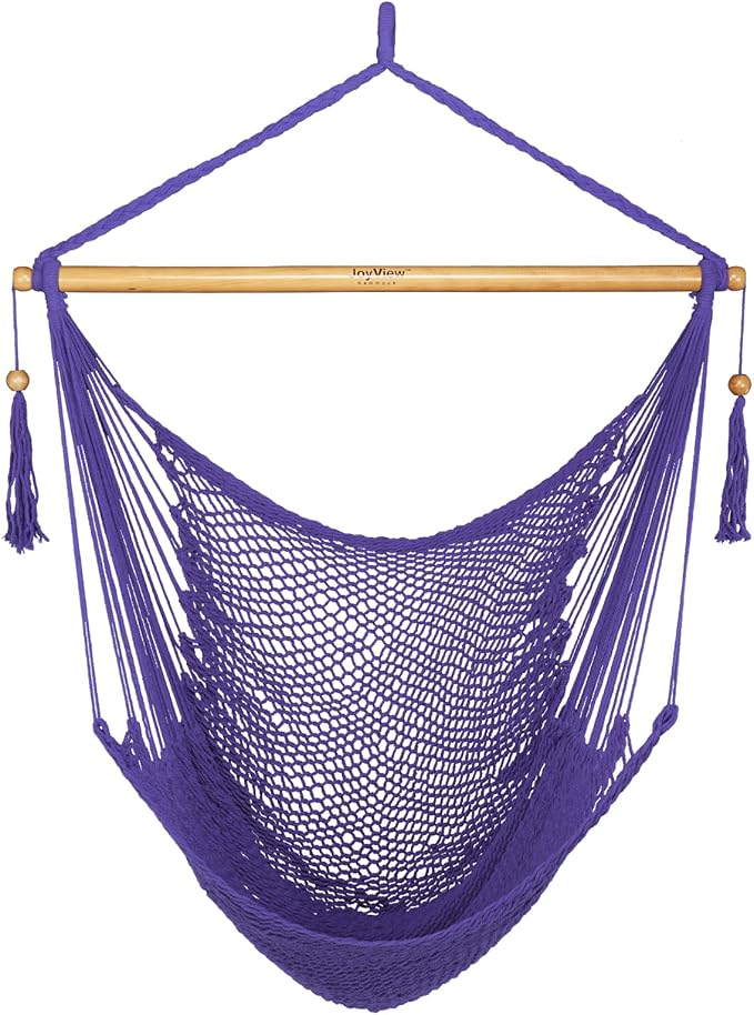 JoyView Hammock Chair with Spreader Bar Caribbean Hammock Swing Chair 300 LBS by JoyView