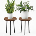 Plant Stand Indoor 14'': Indoor Plant Stand 2 Pack Metal Plant Table by SAKSUNFORYOU