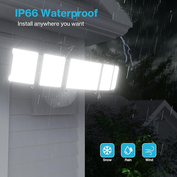 Olafus 130W Flood Light Outdoor, Switch Controlled 13000LM LED Security Light - Image 9