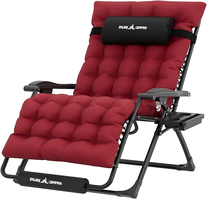 UDPATIO Oversized Zero Gravity Chair, 33In XXL Patio Reclining Chair by UDPATIO