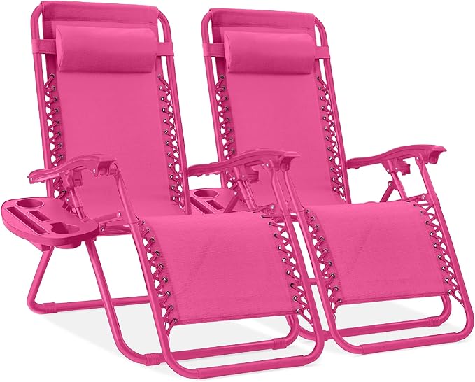 Best Choice Products Set of 2 Adjustable Steel Mesh Zero Gravity Lounge Chair by BestChoiceProducts