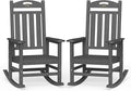 Oversized Outdoor Rocking Chairs Set of 2, High Back Porch Rocking Chair by Suunyn