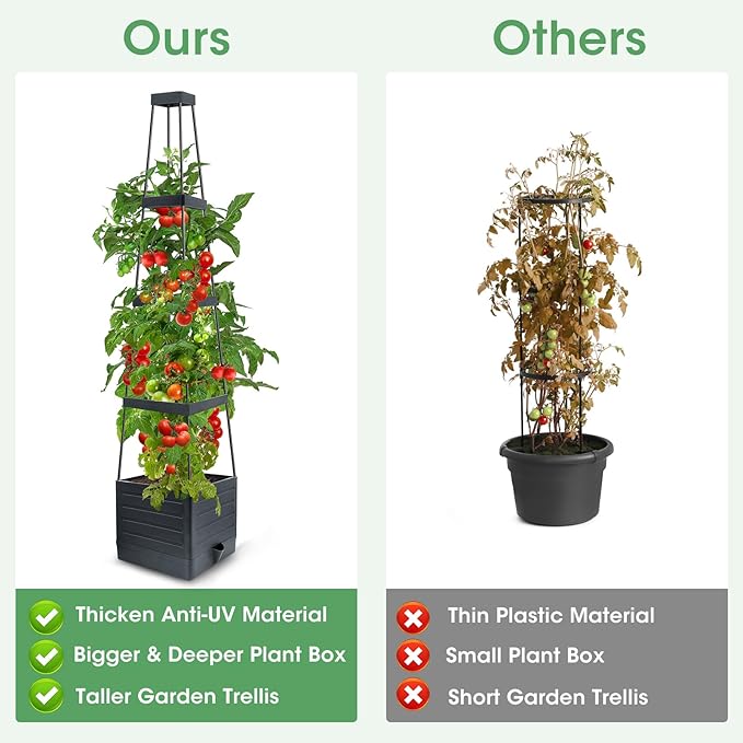 MQUPIN Tomato Planter Box with Trellis - Image 5