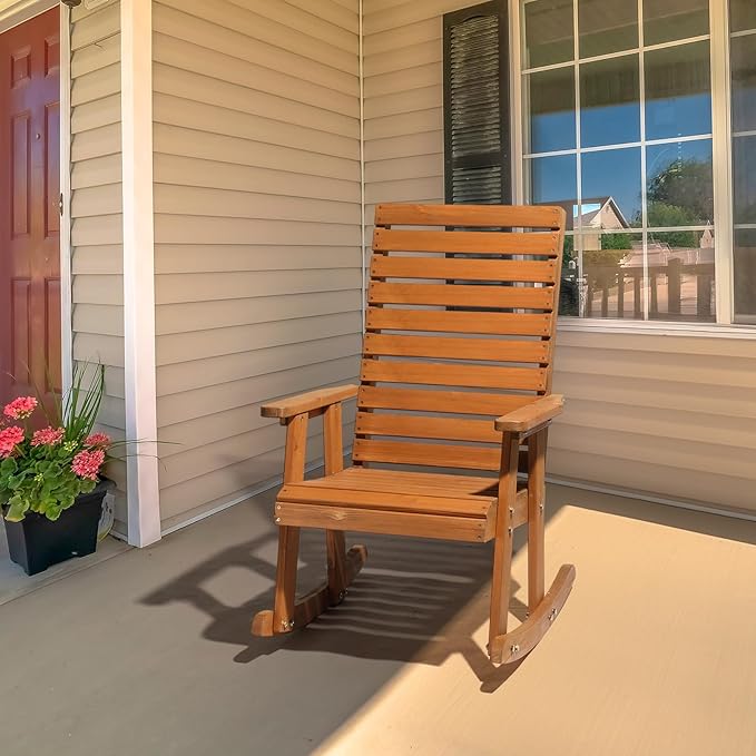 VINGLI Wooden Rocking Chair - Image 2