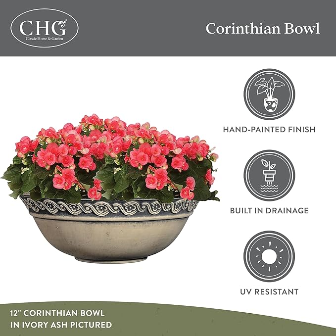 Classic Home and Garden Corinthian Shallow Planter - Image 4