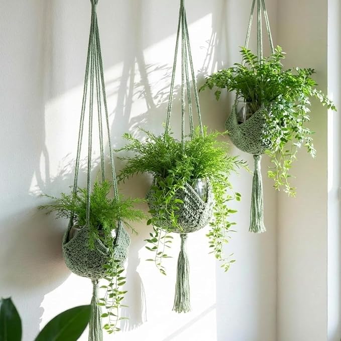 Shappy 1 Pack Jute Crochet Long Plant Hanger - Image 6
