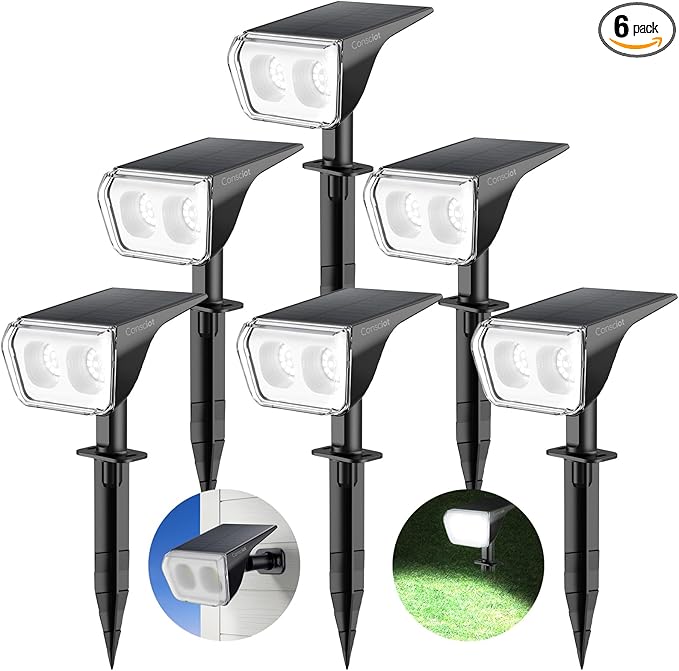 Consciot Solar Spot Lights Outdoor Waterproof, 24 LED Dusk-to-Dawn Solar by Consciot